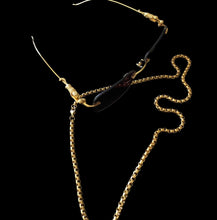 Load image into Gallery viewer, Glasses with Gold Stainless Steel chain

