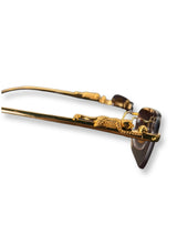 Load image into Gallery viewer, Wealthy Elephant Gold &amp; Tan   “Zoo Edition Glasses”
