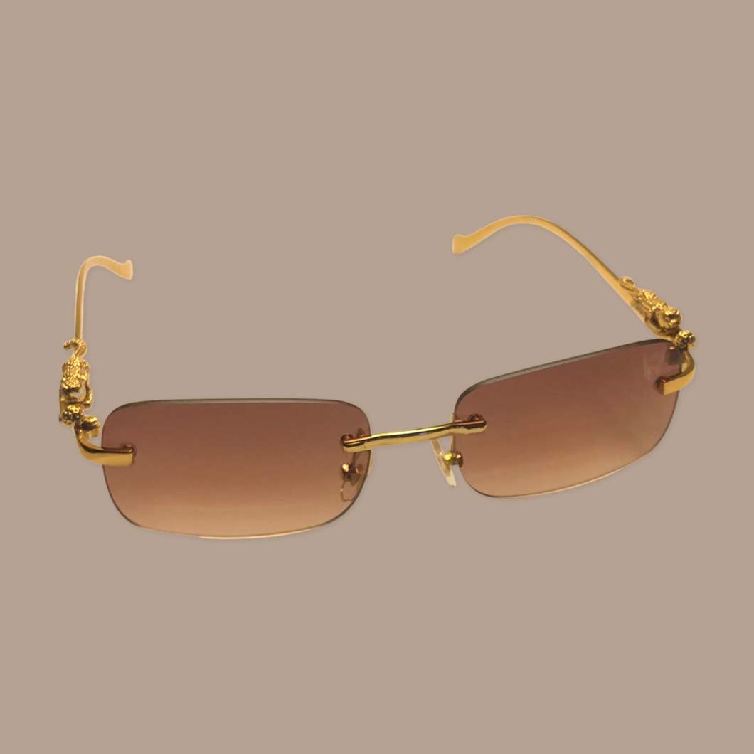 Wealthy Elephant Tea & Gold “Zoo Edition Glasses”